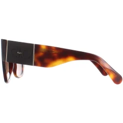 Salvatore Ferragamo Square^Sunglasses SF1045S 238 Classic Tortoise Brown Grad