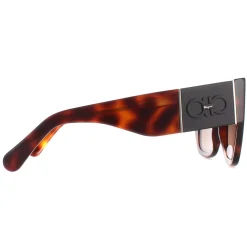 Salvatore Ferragamo Square^Sunglasses SF1045S 238 Classic Tortoise Brown Grad