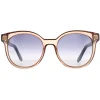 Salvatore Ferragamo Oval^Sunglasses SF833S 290 Crystal Nude Beige Light Gre