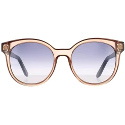 Salvatore Ferragamo Oval^Sunglasses SF833S 290 Crystal Nude Beige Light Gre