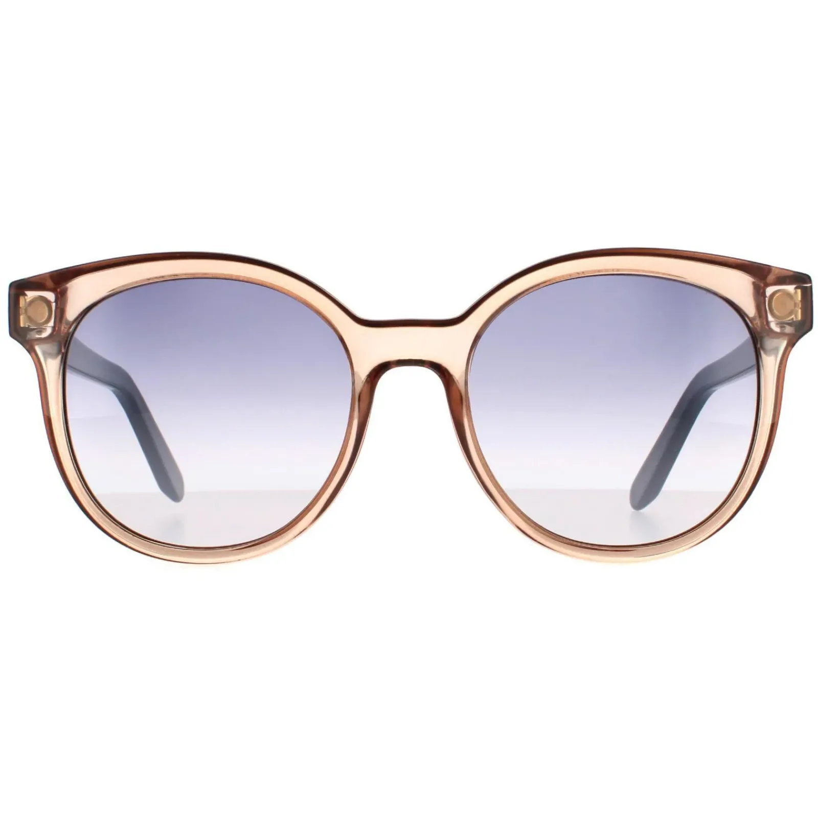 Salvatore Ferragamo Oval^Sunglasses SF833S 290 Crystal Nude Beige Light Gre