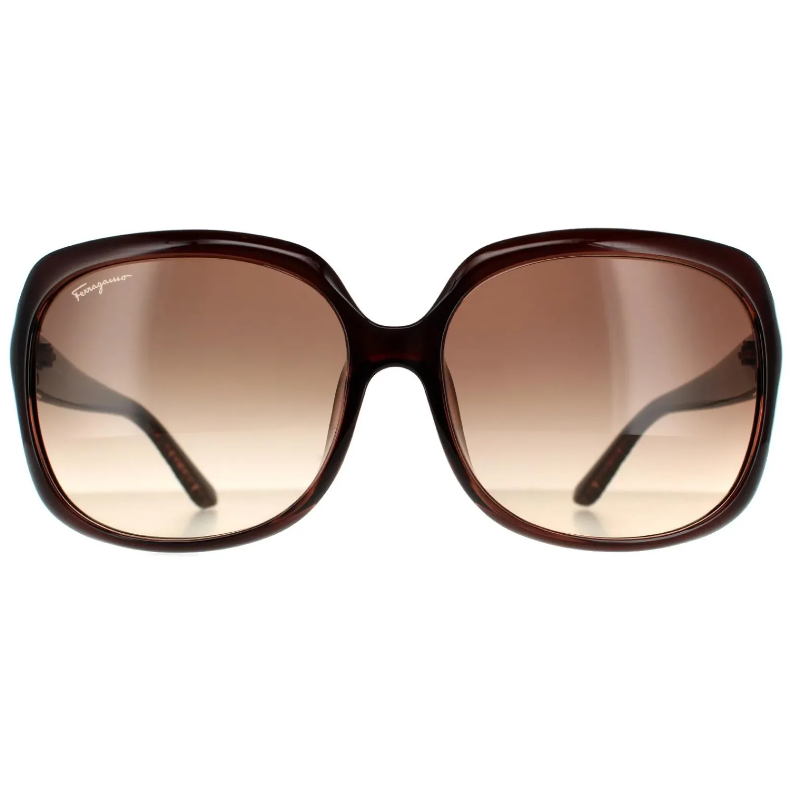 Salvatore Ferragamo Rectangle^Sunglasses SF739SA 210 Brown Brown Gradient