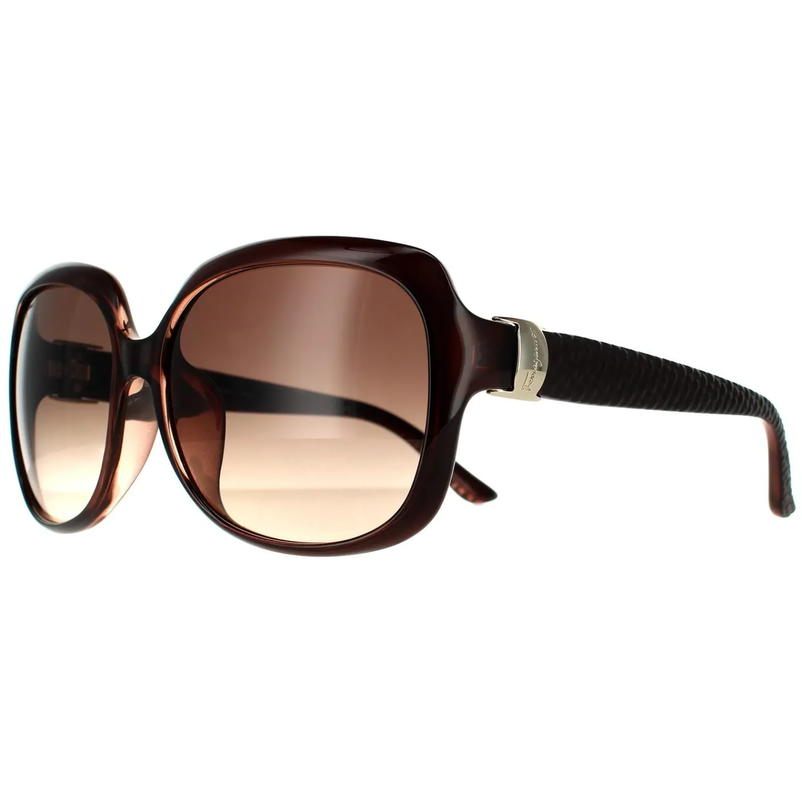Salvatore Ferragamo Rectangle^Sunglasses SF739SA 210 Brown Brown Gradient