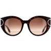 Salvatore Ferragamo Cat-Eye^Sunglasses SF840SA 214 Tortoise Brown Gradient