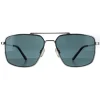 Serengeti Polarised|Aviator^Sunglasses Aitkin SS554003 Shiny Silver Saturn Petrol Blue P