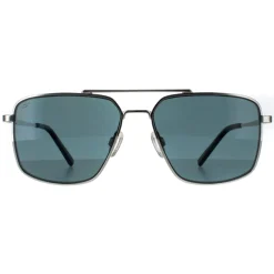 Serengeti Polarised|Aviator^Sunglasses Aitkin SS554003 Shiny Silver Saturn Petrol Blue P