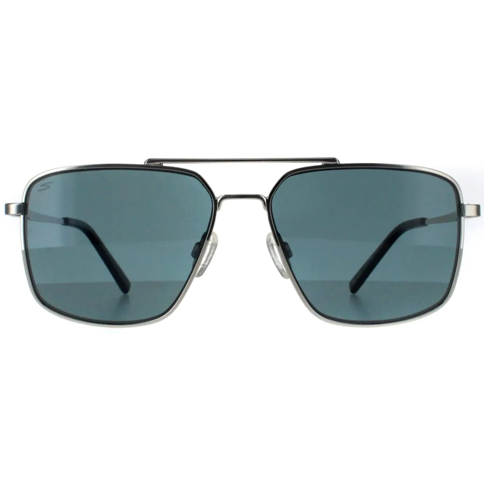 Serengeti Polarised|Aviator^Sunglasses Aitkin SS554003 Shiny Silver Saturn Petrol Blue P
