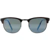 Serengeti Polarised|Round^Sunglasses Alray 8944 Shiny Wood Grain Blue 555nm Polarized
