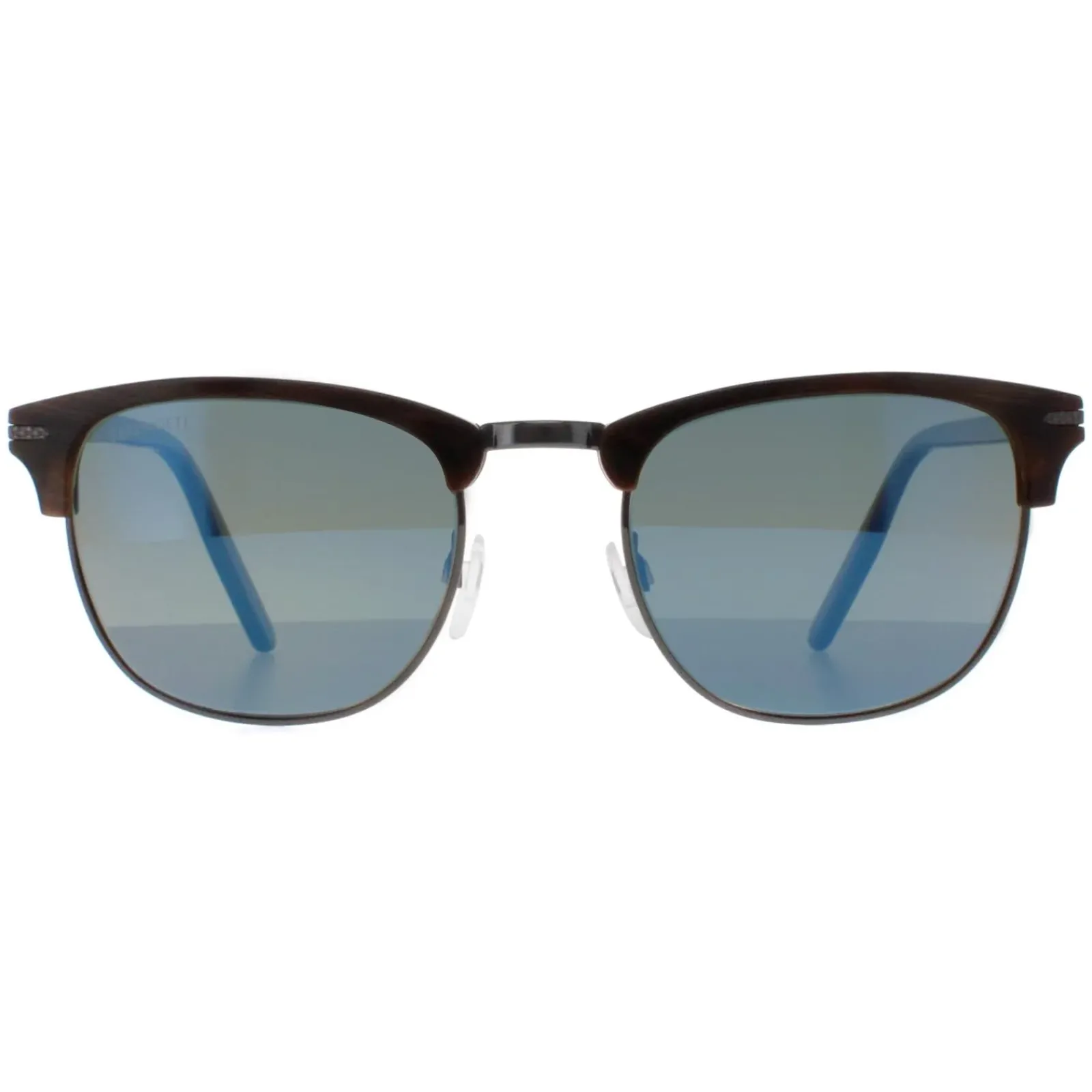 Serengeti Polarised|Round^Sunglasses Alray 8944 Shiny Wood Grain Blue 555nm Polarized