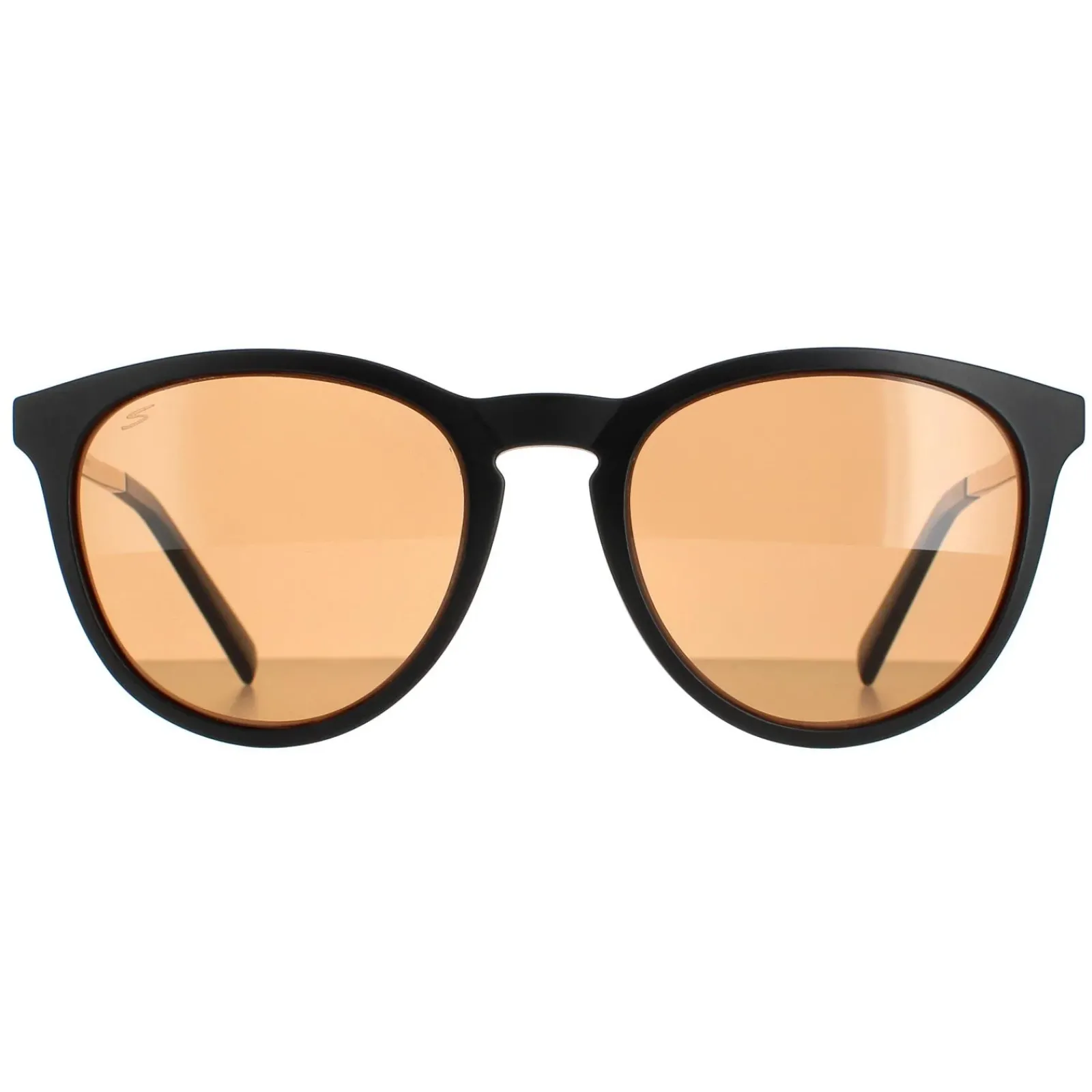 Serengeti Round^Sunglasses Brawley SS556002 Matte Black Saturn Polarized Dri