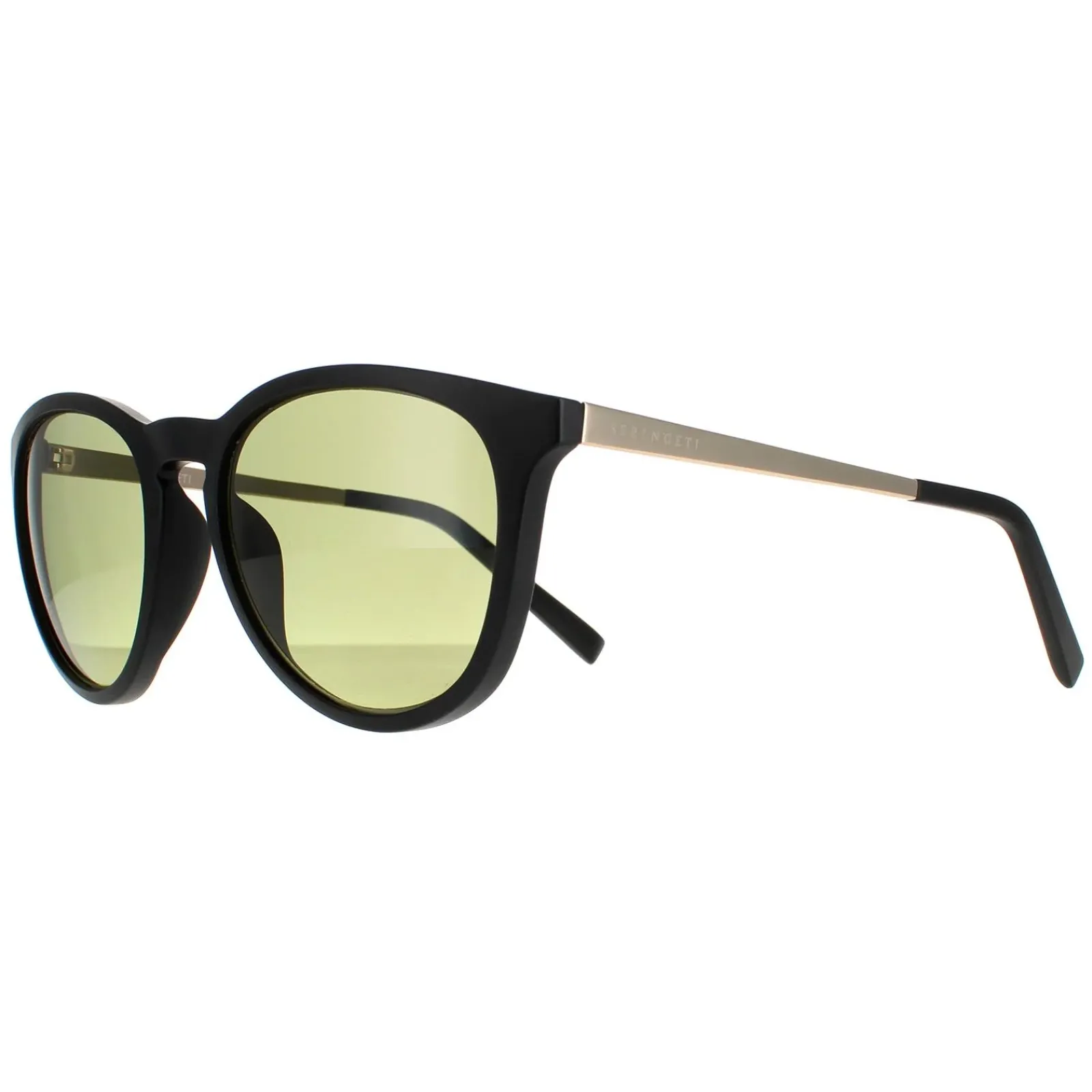 Serengeti Round^Sunglasses Brawley SS556005 Matte Black Saturn 555nm