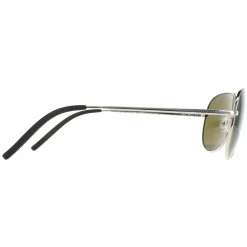 Serengeti Aviator|Aviator^Sunglasses Carrara Small SS016001 Shiny Silver Polarized Gre