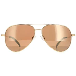 Serengeti Polarised|Aviator^Sunglasses Carrara 8546 Shiny Gold Gold Drivers Mineral Pola