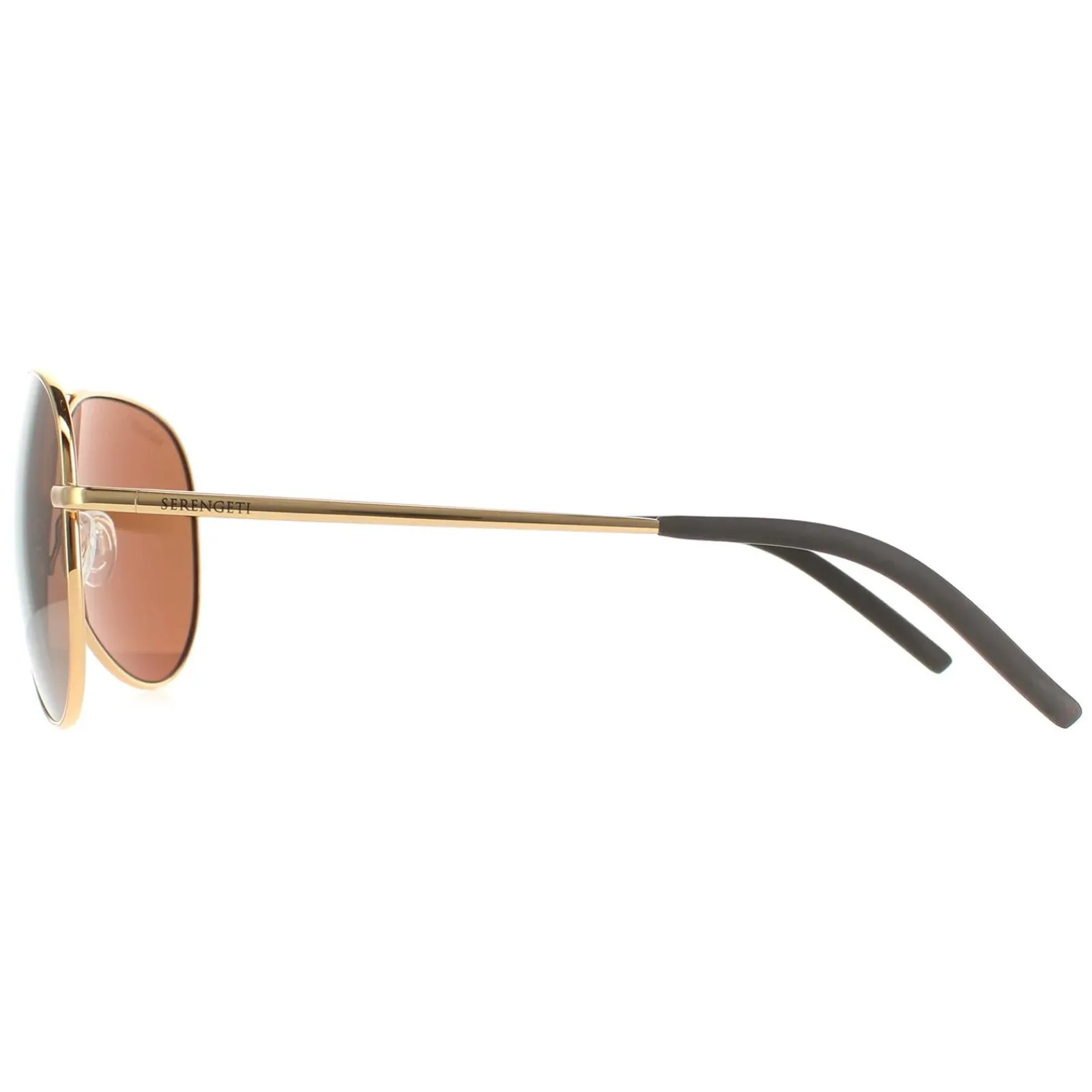 Serengeti Polarised|Aviator^Sunglasses Carrara 8546 Shiny Gold Gold Drivers Mineral Pola