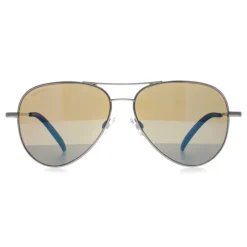 Serengeti Aviator^Sunglasses Carrara 8553 Silver Green Gradient Polarised