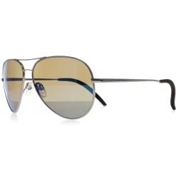 Serengeti Aviator^Sunglasses Carrara 8553 Silver Green Gradient Polarised