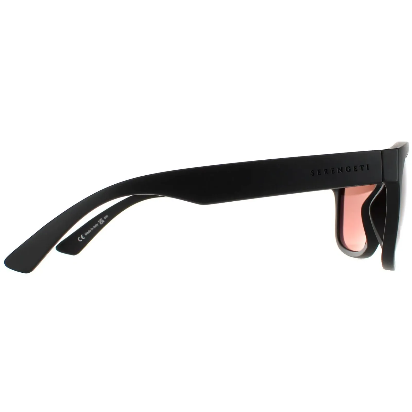 Serengeti Square|Square^Sunglasses Chandler SS557003 Matte Black Saturn Polarized Se