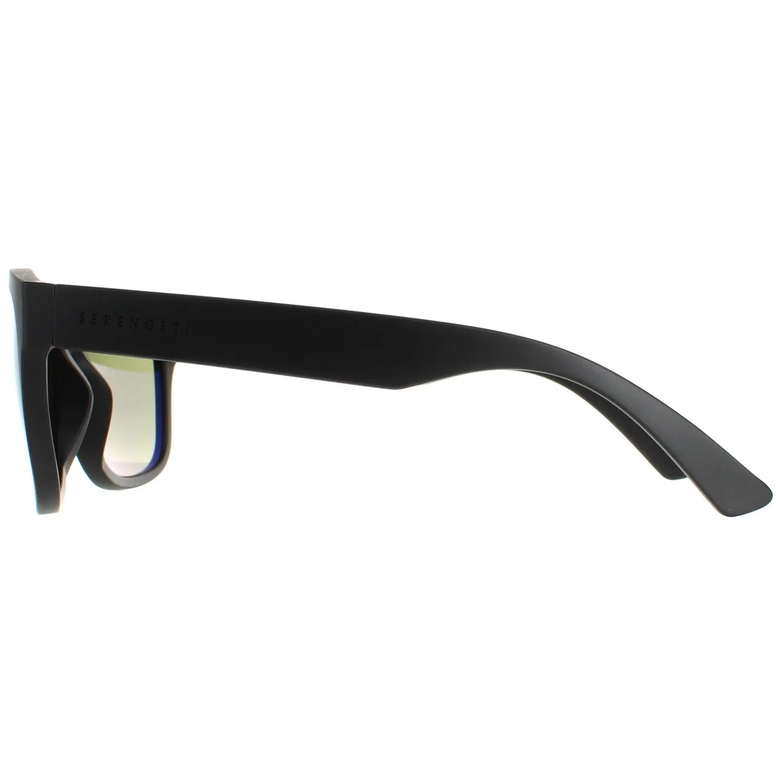 Serengeti Square|Square^Sunglasses Chandler SS557005 Matte Black Saturn Green 555nm