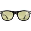 Serengeti Square|Square^Sunglasses Foyt SS549005 Shiny Black Transparent Layer Green