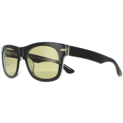 Serengeti Square|Square^Sunglasses Foyt SS549005 Shiny Black Transparent Layer Green