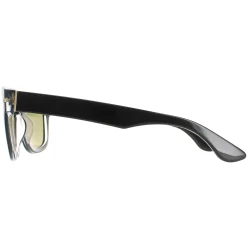 Serengeti Square|Square^Sunglasses Foyt SS549005 Shiny Black Transparent Layer Green
