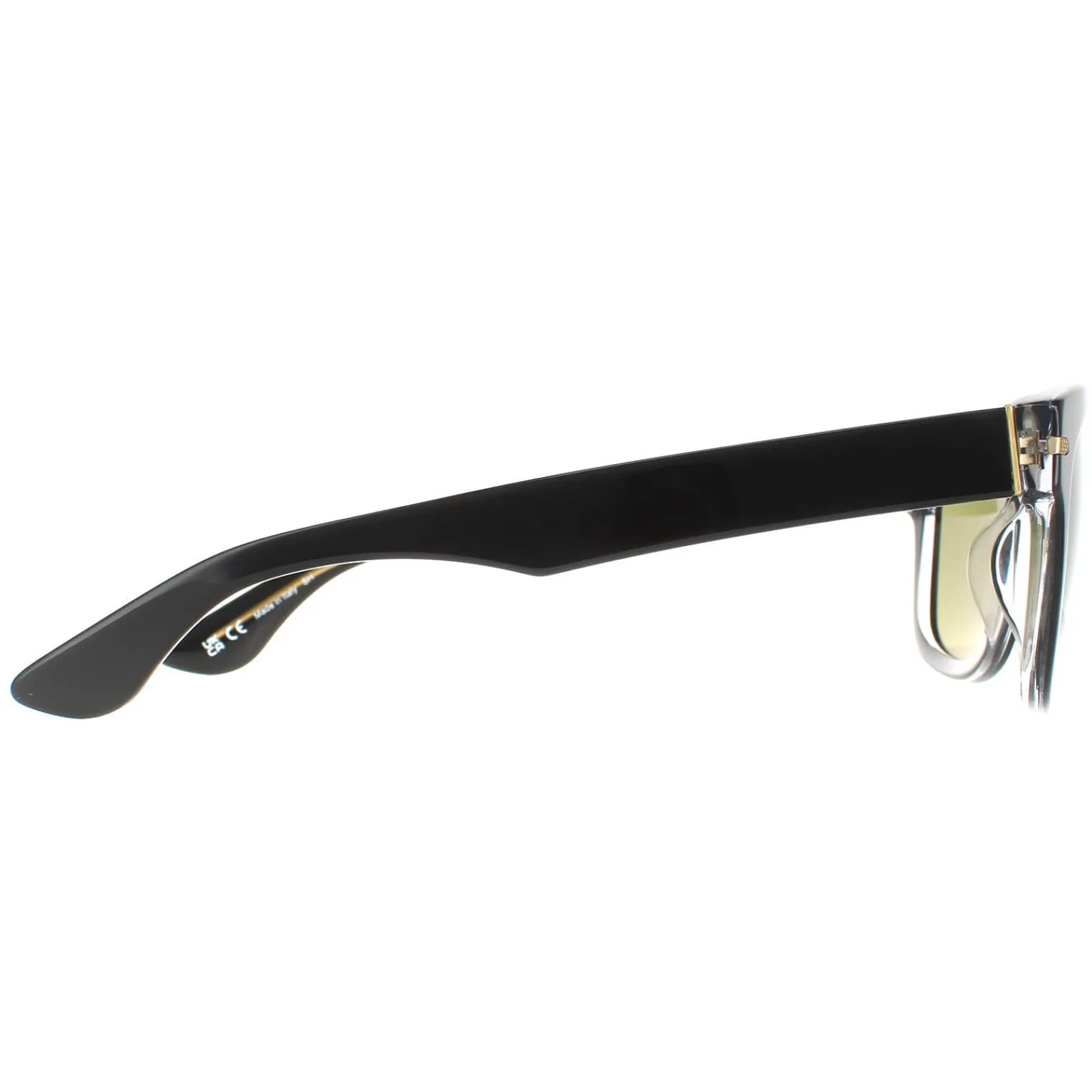 Serengeti Square|Square^Sunglasses Foyt SS549005 Shiny Black Transparent Layer Green