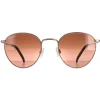 Serengeti Round^Sunglasses Hamel 8928 Brushed Bronze Mineral Polarized Drive