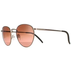 Serengeti Round^Sunglasses Hamel 8928 Brushed Bronze Mineral Polarized Drive