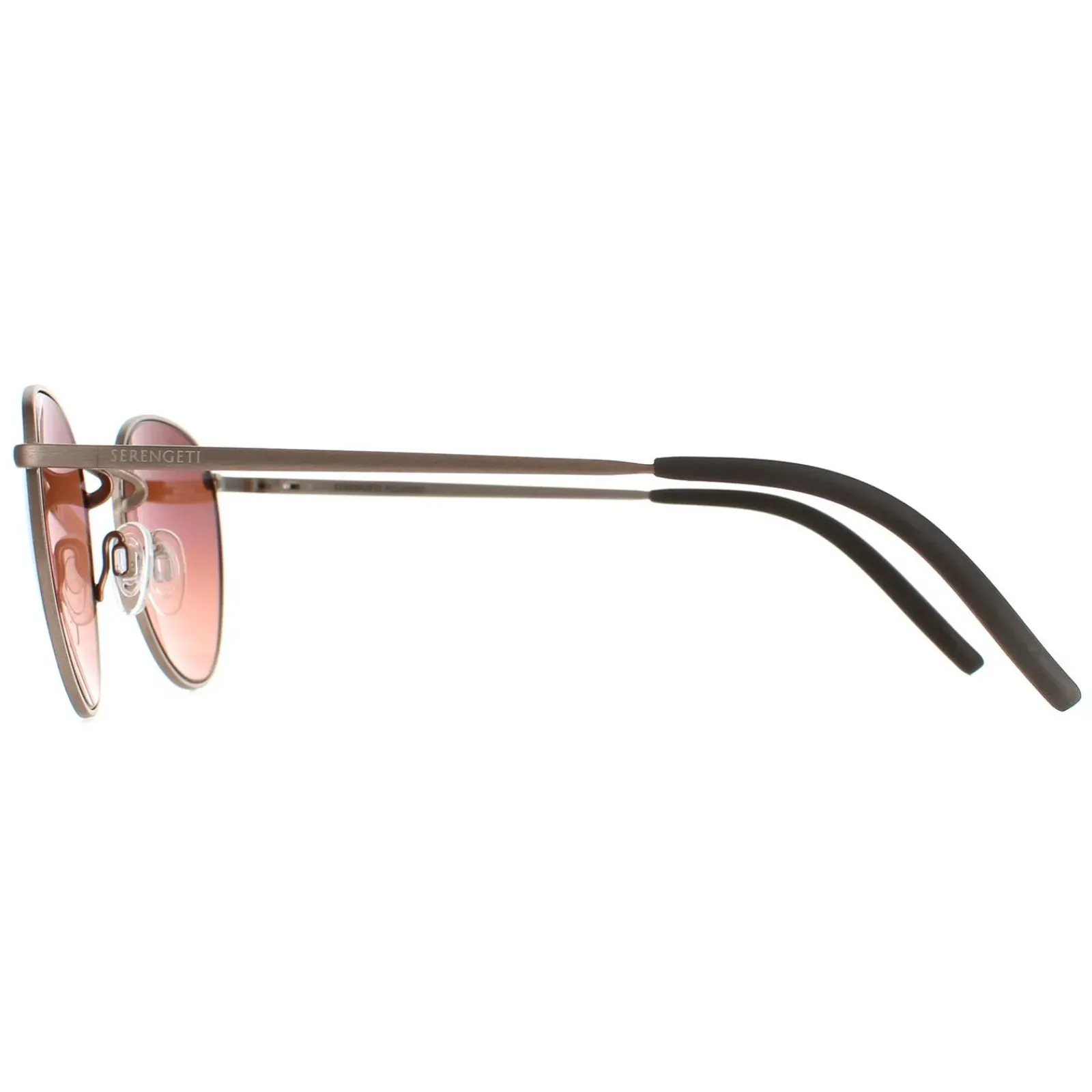 Serengeti Round^Sunglasses Hamel 8928 Brushed Bronze Mineral Polarized Drive
