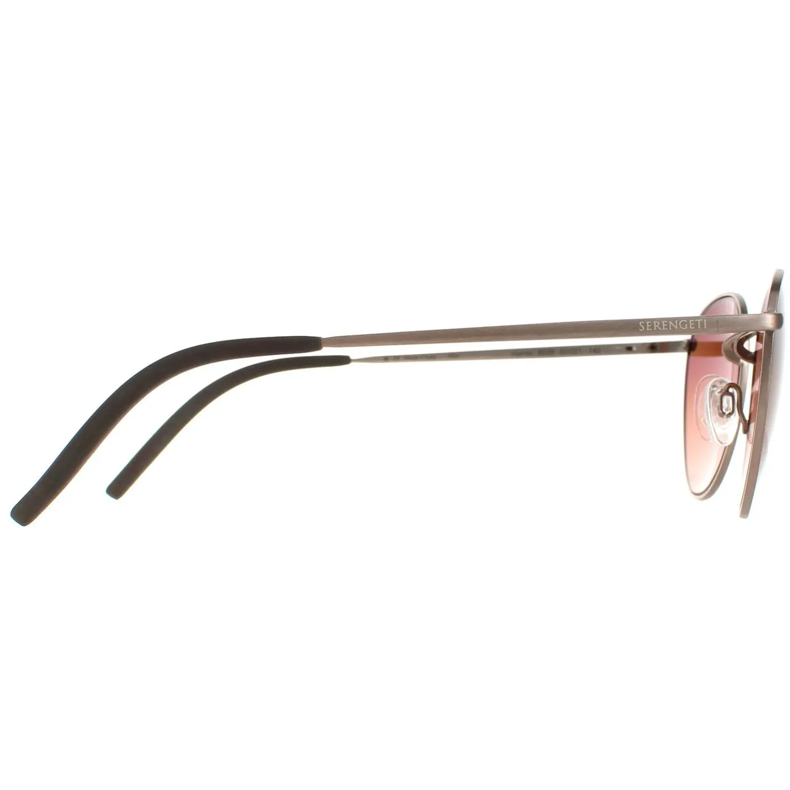 Serengeti Round^Sunglasses Hamel 8928 Brushed Bronze Mineral Polarized Drive