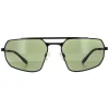 Serengeti Polarised|Rectangle^Sunglasses Hinkley SS570003 Shiny Black Transparent Layer Mi