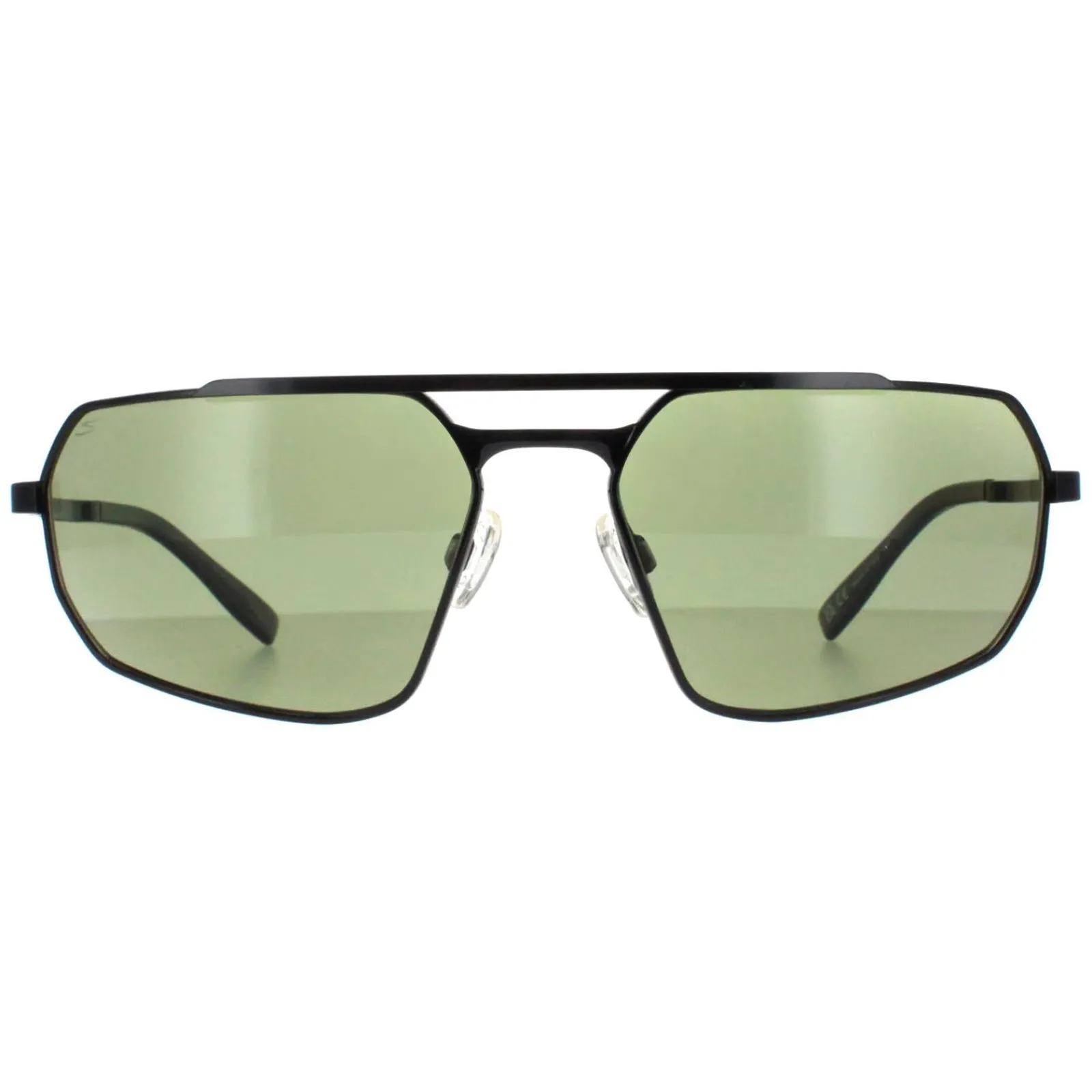 Serengeti Polarised|Rectangle^Sunglasses Hinkley SS570003 Shiny Black Transparent Layer Mi