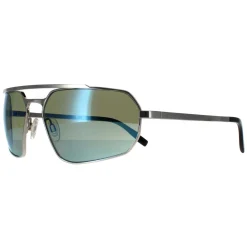 Serengeti Polarised|Rectangle^Sunglasses Hinkley SS570006 Shiny Silver Saturn 555nm Blue P