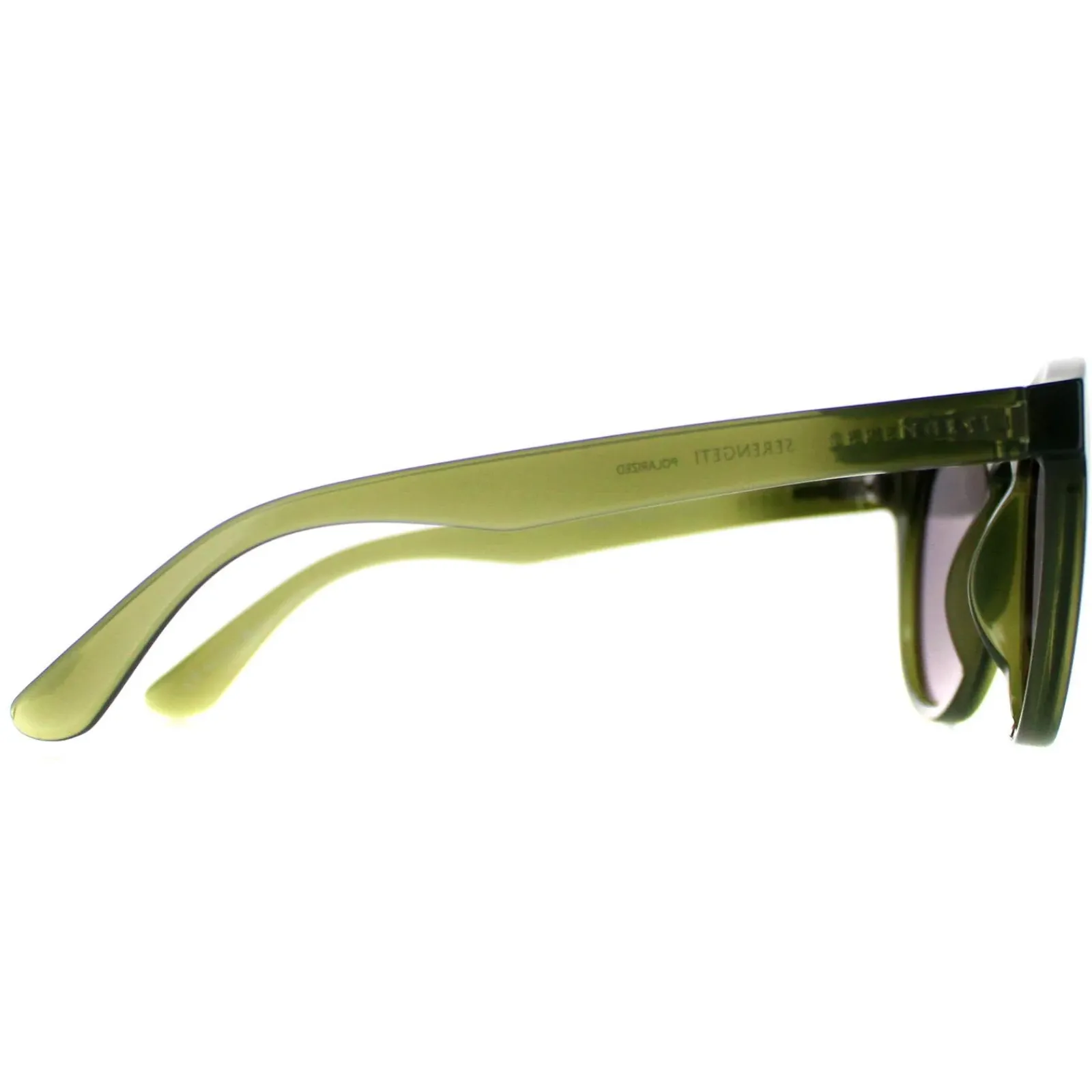 Serengeti Round^Sunglasses Kingman SS572006 Shiny Milky Khaki Saturn Polariz