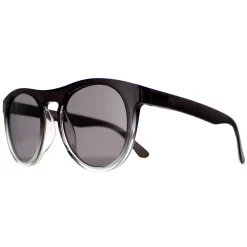 Serengeti Round^Sunglasses Kingman SS572005 Shiny Black to Clear Saturn Pola