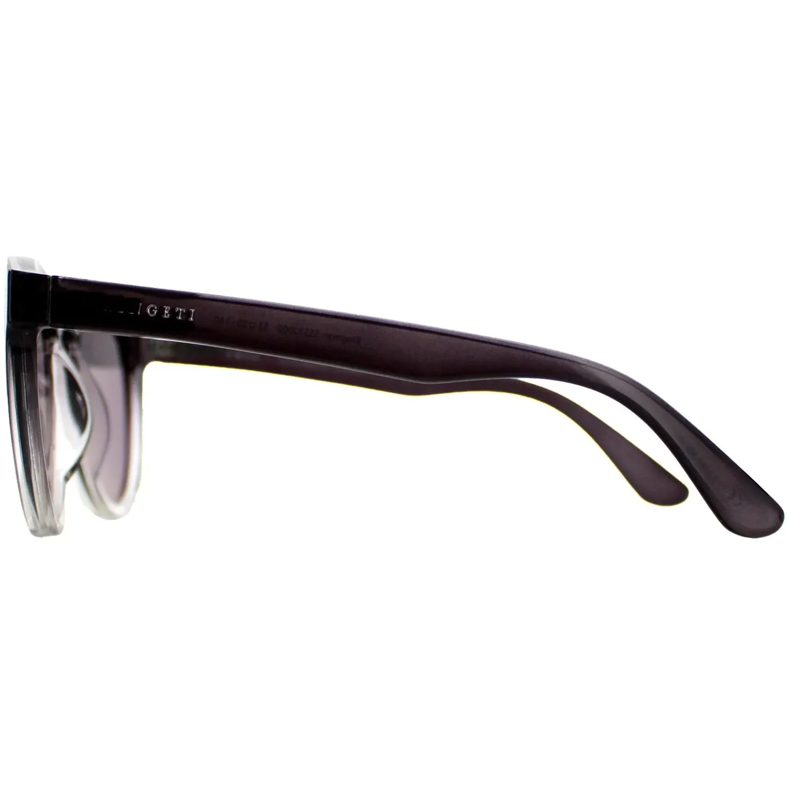 Serengeti Round^Sunglasses Kingman SS572005 Shiny Black to Clear Saturn Pola