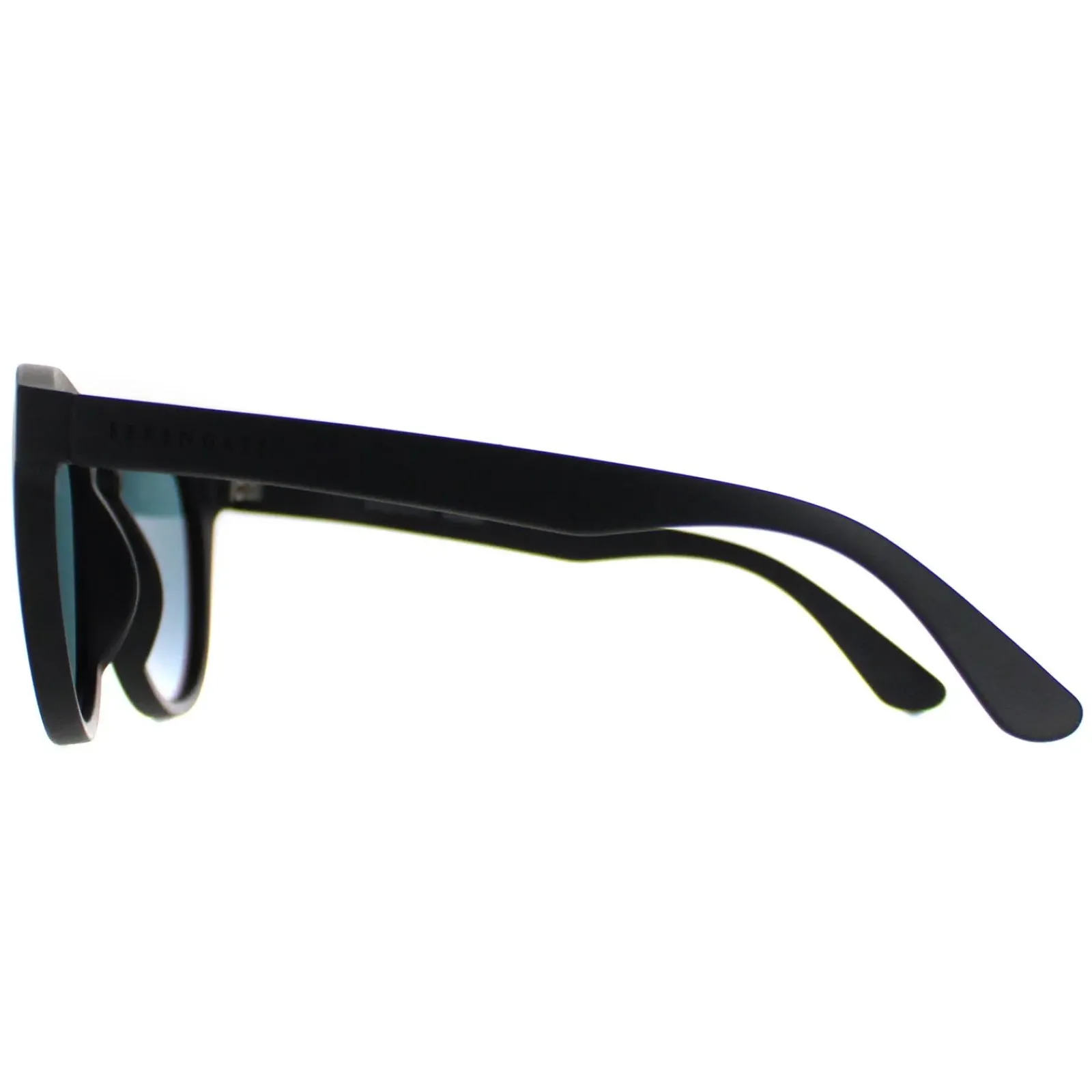 Serengeti Round^Sunglasses Kingman SS572004 Matte Black Saturn Polarized Pet