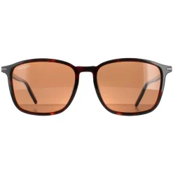 Serengeti Rectangle^Sunglasses Lenwood 8933 Shiny Dark Havana Mineral Polarized
