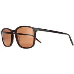 Serengeti Rectangle^Sunglasses Lenwood 8933 Shiny Dark Havana Mineral Polarized