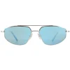 Serengeti Rectangle^Sunglasses Marlon SS539002 Shiny Silver Mineral Polarized 55
