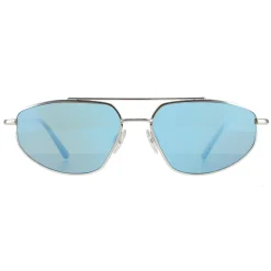 Serengeti Rectangle^Sunglasses Marlon SS539002 Shiny Silver Mineral Polarized 55
