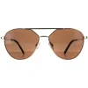 Serengeti Polarised|Aviator^Sunglasses Odell SS555001 Shiny Light Gold Saturn Polarized