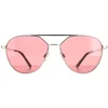 Serengeti Aviator|Aviator^Sunglasses Odell SS555005 Matte Silver Saturn Sedona