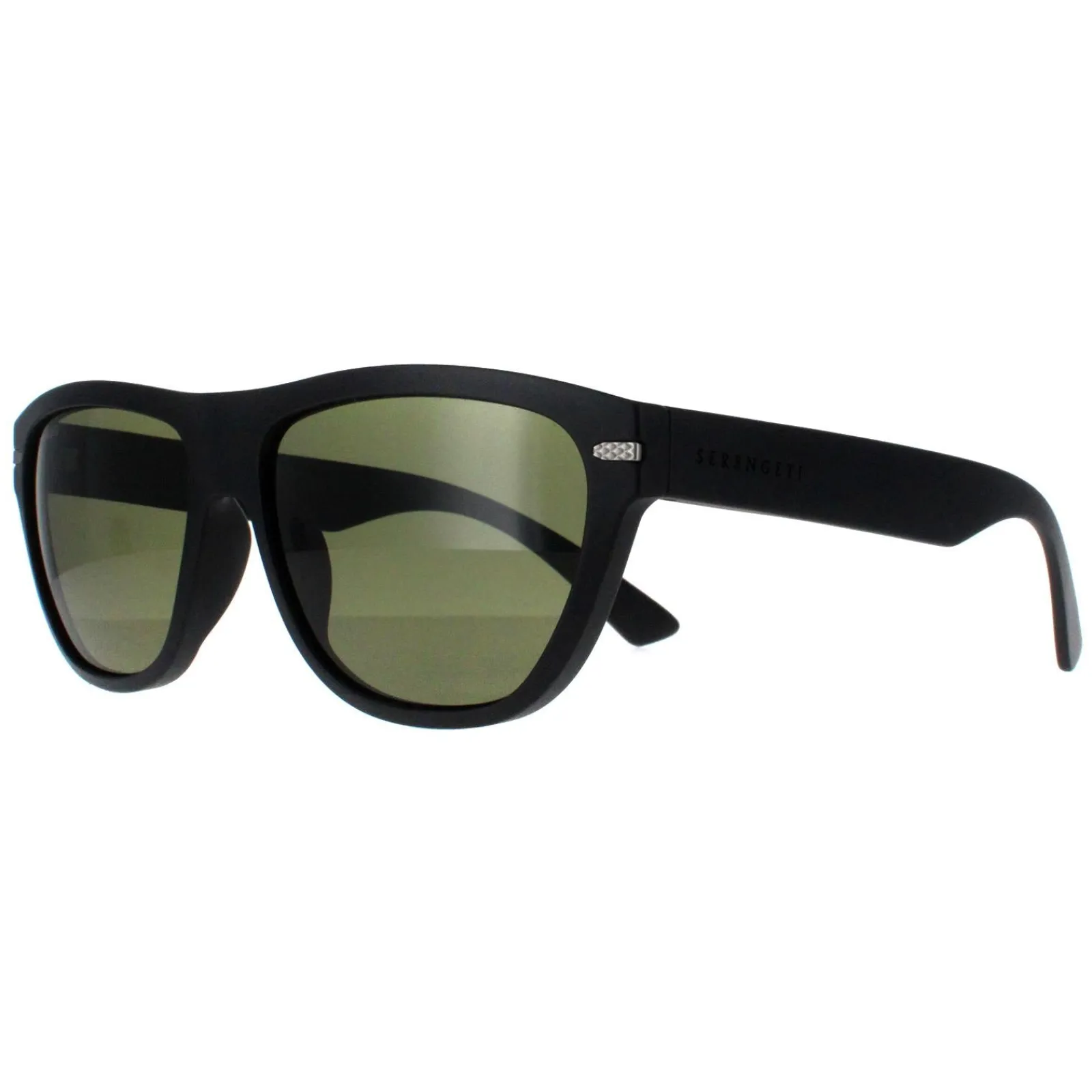 Serengeti Polarised|Cat-Eye^Sunglasses Pancho SS601001 Matte Black Mineral Polarized 555