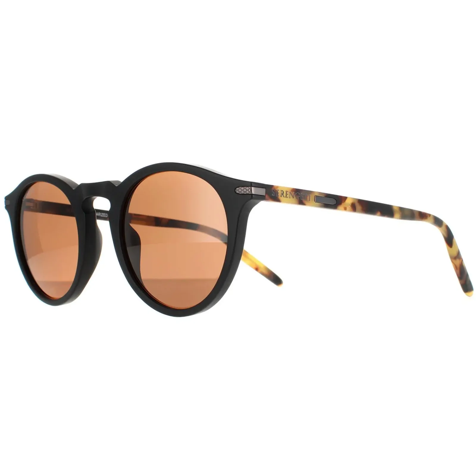 Serengeti Polarised|Round^Sunglasses Raffaele 8837 Black Mossy Oak Mineral Polarized D