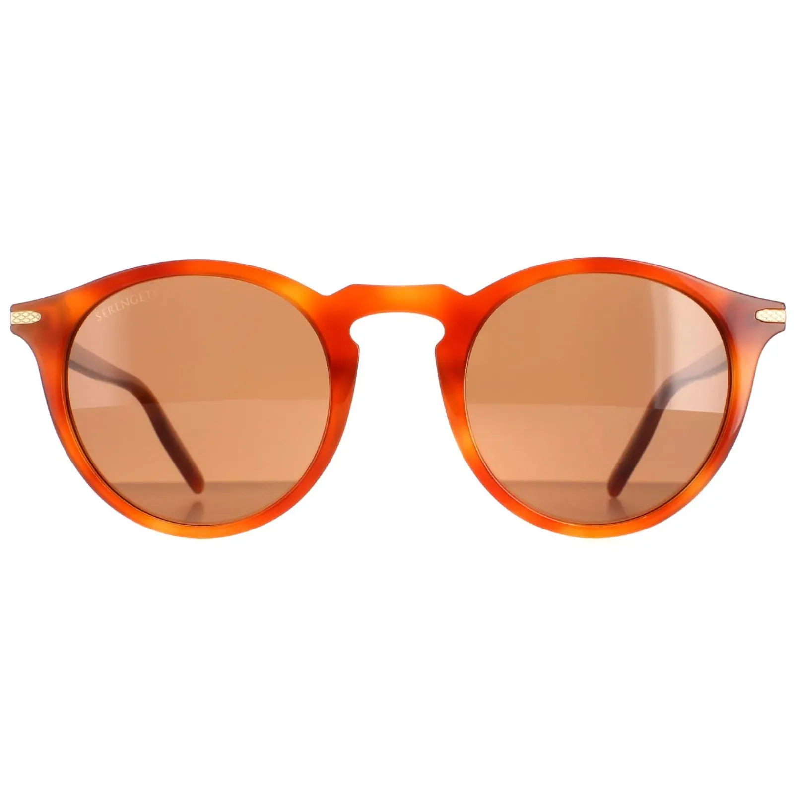 Serengeti Round^Sunglasses Raffaele 8953 Shiny Caramel Mineral Polarized Dri