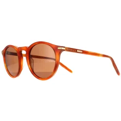 Serengeti Round^Sunglasses Raffaele 8953 Shiny Caramel Mineral Polarized Dri