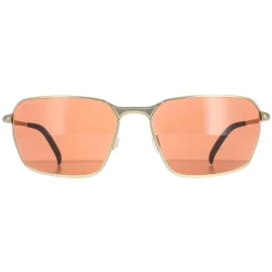 Serengeti Rectangle^Sunglasses Shelton SS547005 Matte Light Gold Mineral Drivers