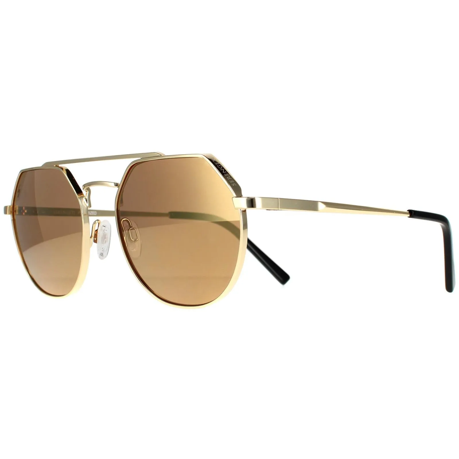 Serengeti Polarised|Aviator^Sunglasses Shelby SS533003 Shiny Light Gold Saturn Drivers G