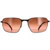 Serengeti Rectangle^Sunglasses Shelton SS547003 Shiny Dark Gunmetal Mineral Pola